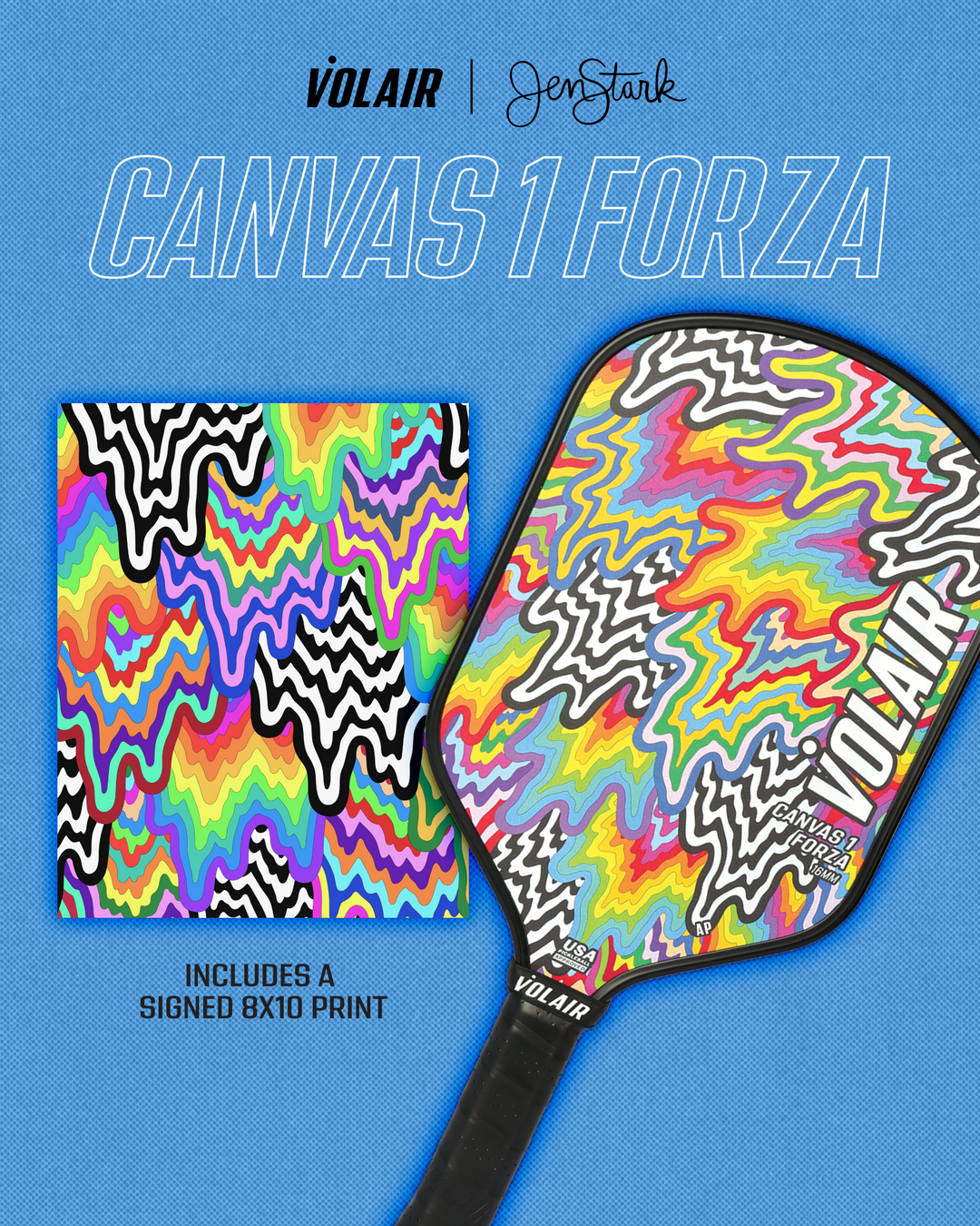 Canvas 1 Forza 16mm: Jen Stark + Signed 8x10 Print