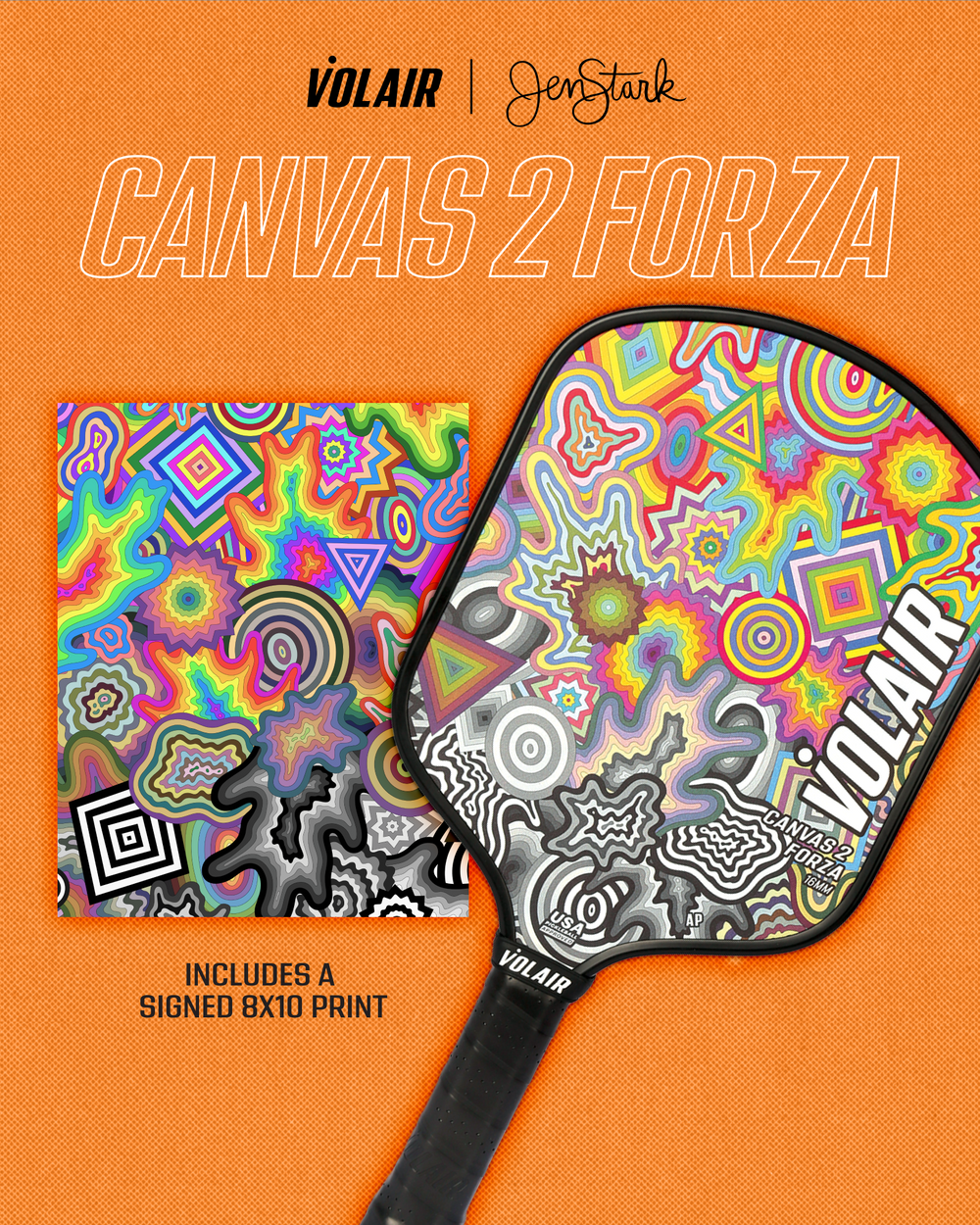 Canvas 2 Forza 16mm: Jen Stark + Signed 8x10 Print