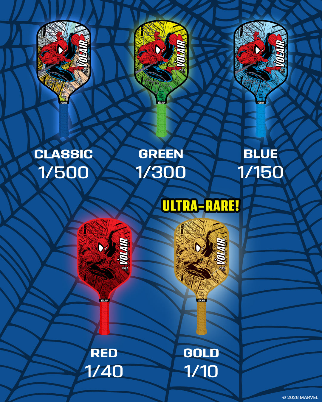 Pro 1 Pickleball Paddle 16mm: Spider-Man Blind Bag